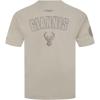 Pro Standard NBA Mens Mens NBA Milwaukee Bucks Neutrals Player Cotton Short Sleeve Tee(Taupe)