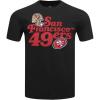 49ERS SAN FRANCISCO NFL SOUVENIR MEN’S TEE (BLACK) BY PRO STANDARD(Black)