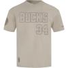 Pro Standard NBA Mens Mens NBA Milwaukee Bucks Neutrals Player Cotton Short Sleeve Tee(Taupe)