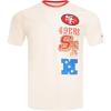 Retro Cascade NFL San Francisco 49ers Men’s Ringer Tee (Eggshell/ Red) by Pro Standard(Eggshell/ Red)