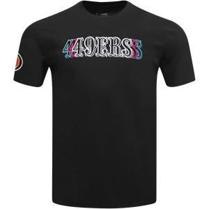 49ERS ECHO LOGO MEN’S BLACK JERSEY TEE BY PRO STANDARD(Black)