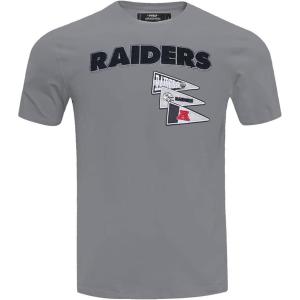 Pro Standard Mens NFL Team Pennants Cotton Short Sleeve Tee(Gray)