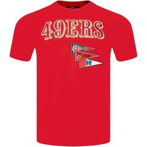 Pro Standard Mens NFL Team Pennants Cotton Short Sleeve Tee(Red)