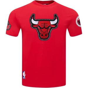 Pro Standard NBA Mens Mens NBA DIY Pick Stitch Cotton Short Sleeve Tee(Red)