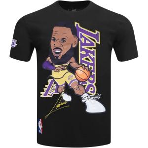 Pro Standard NBA Mens Mens NBA Los Angeles Lakers Remix Avatar Cotton Short Sleeve Tee(Black)