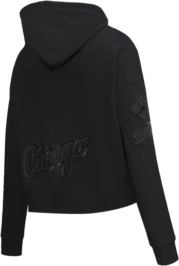 image:imagePro Standard NBA womens Womens Nba Classic Triple Black Brushed Back French Terry Cropped Pullover HoodieTriple Black