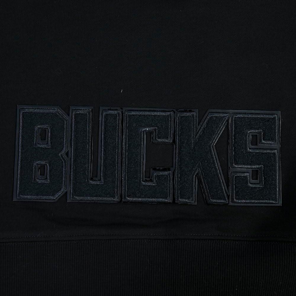 image:imagePro Standard NBA womens Womens Nba Classic Triple Black Brushed Back French Terry Cropped Pullover HoodieTriple Black