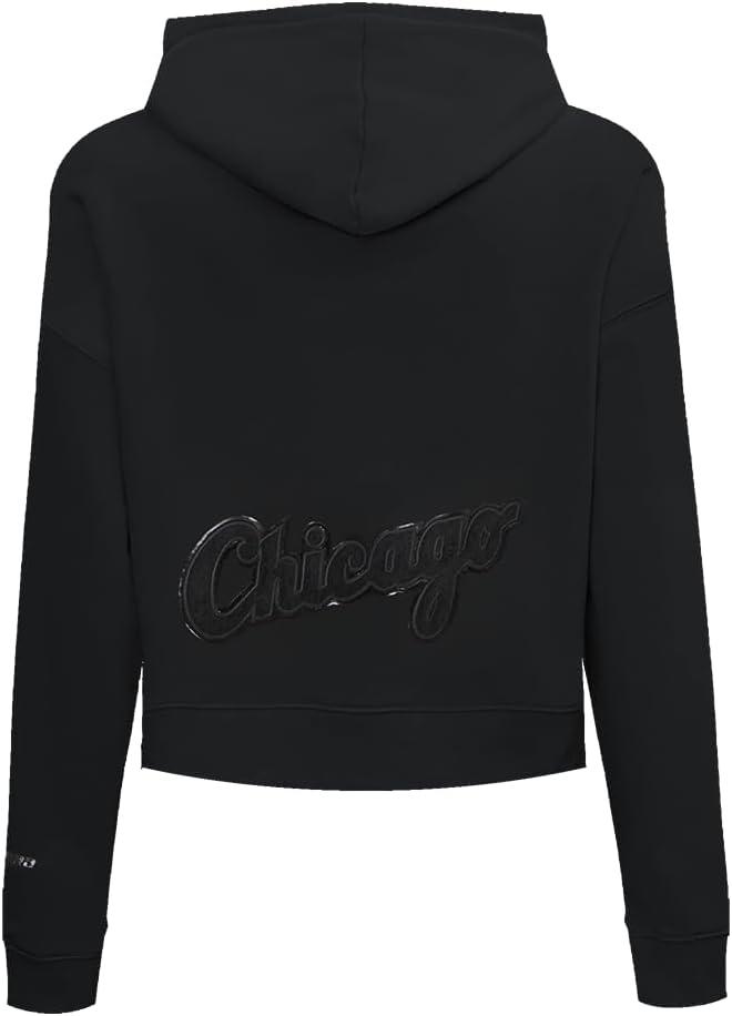 image:imagePro Standard NBA womens Womens Nba Classic Triple Black Brushed Back French Terry Cropped Pullover HoodieTriple Black