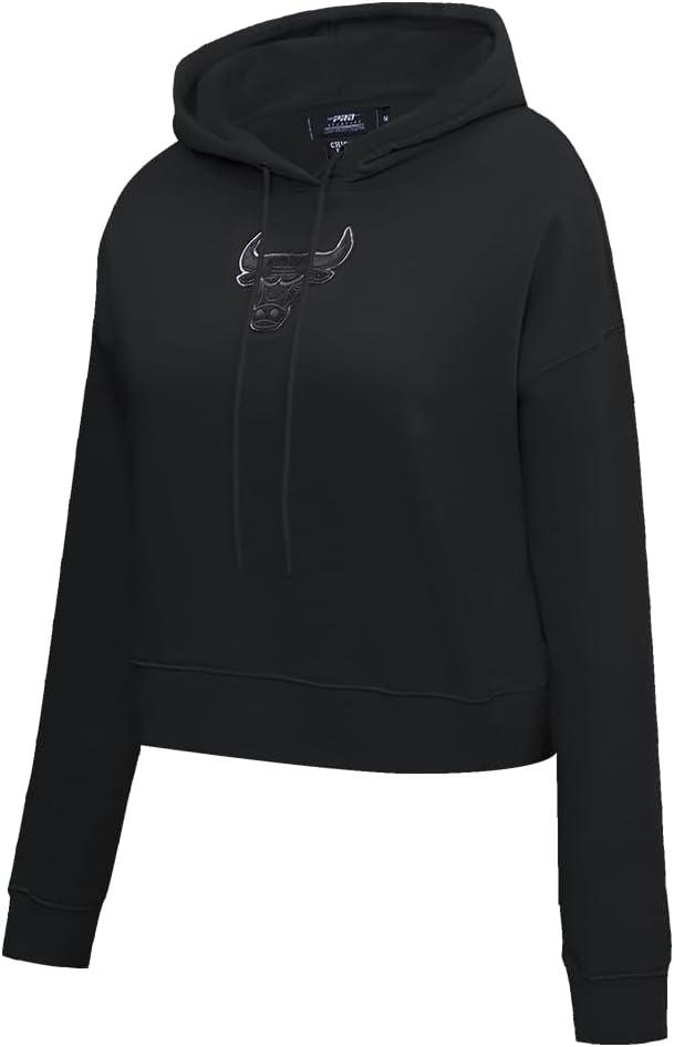 image:imagePro Standard NBA womens Womens Nba Classic Triple Black Brushed Back French Terry Cropped Pullover HoodieTriple Black