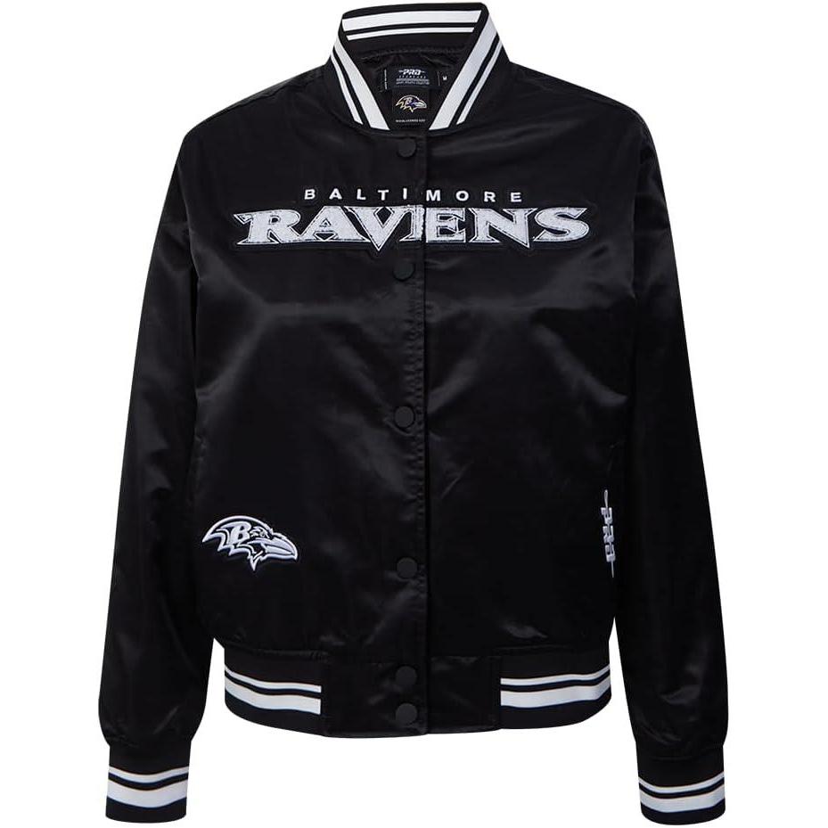 image:imagePro Standard Womens NFL Baltimore Ravens Pearls Satin Jacket Black M