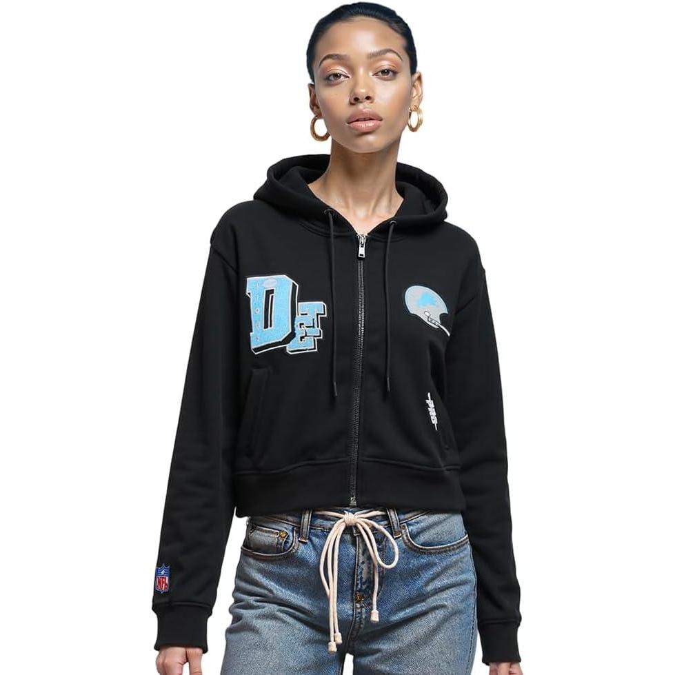 image:imagePro Standard Womens NFL Best of Cropped Full Zip HoodieBlack