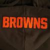 Brown NFL Cleveland Browns Mashup Women’s Cropped Pullover Hoodie(Brown)