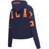 Chicago Bears Wingspan Women’s Cropped Hoodie (Midnight Navy – Pro Standard)(Midnight Navy)