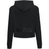 Pro Standard NBA womens Womens Nba Classic Triple Black Brushed Back French Terry Cropped Pullover Hoodie(Triple Black)
