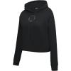 Pro Standard NBA womens Womens Nba Classic Triple Black Brushed Back French Terry Cropped Pullover Hoodie(Triple Black)