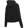 Pro Standard NBA womens Womens Nba Classic Triple Black Brushed Back French Terry Cropped Pullover Hoodie(Triple Black)