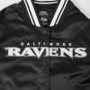 Pro Standard Womens NFL Baltimore Ravens Pearls Satin Jacket Black M