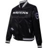 Pro Standard Womens NFL Baltimore Ravens Pearls Satin Jacket Black M
