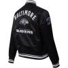 Pro Standard Womens NFL Baltimore Ravens Pearls Satin Jacket Black M