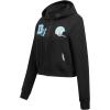 Pro Standard Womens NFL Best of Cropped Full Zip Hoodie(Black)