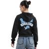 Pro Standard Womens NFL Best of Cropped Full Zip Hoodie(Black)