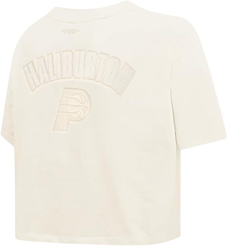image:imagePro Standard NBA Womens Womens NBA Indiana Pacers Neutrals Player Short Sleeve Boxy TeeEggshell