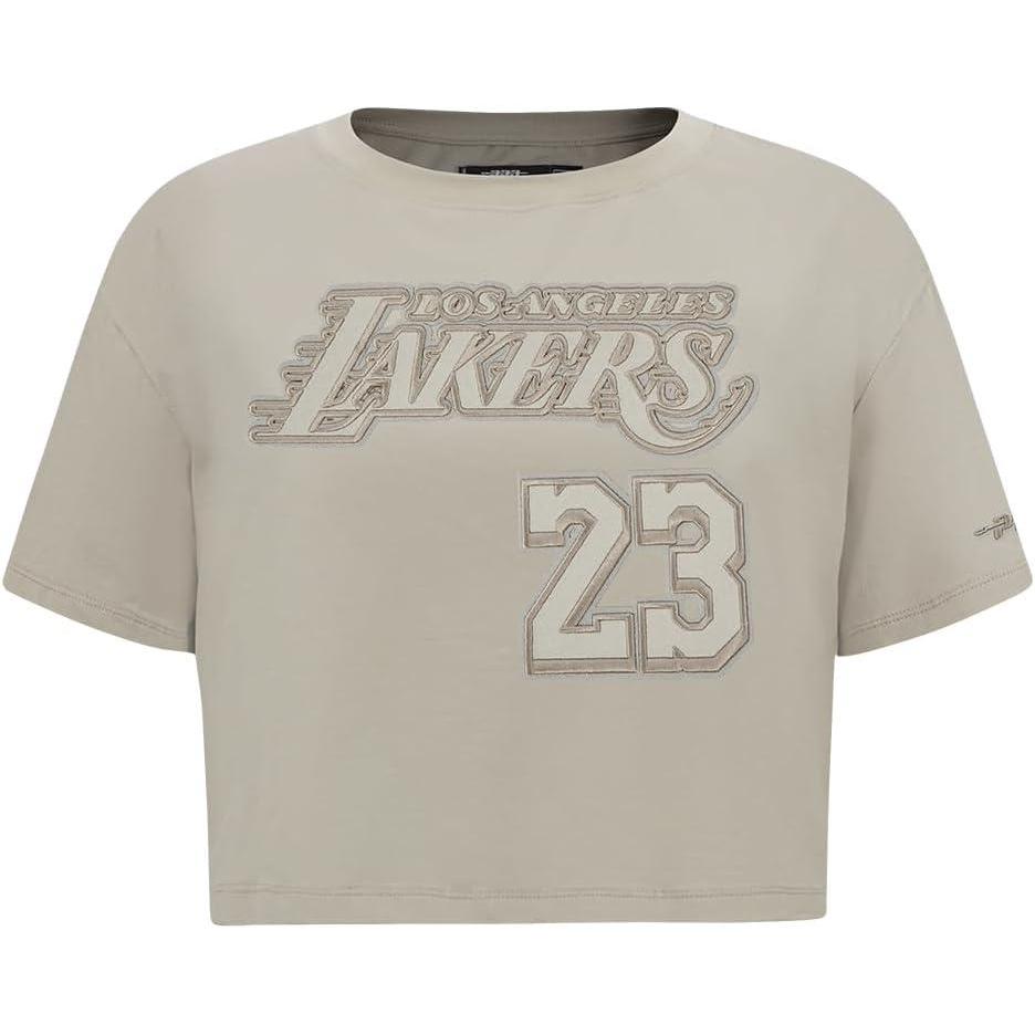 image:imagePro Standard NBA Womens Womens NBA Los Angeles Lakers Neutrals Player Cotton Short Sleeve Boxy TeeTaupe