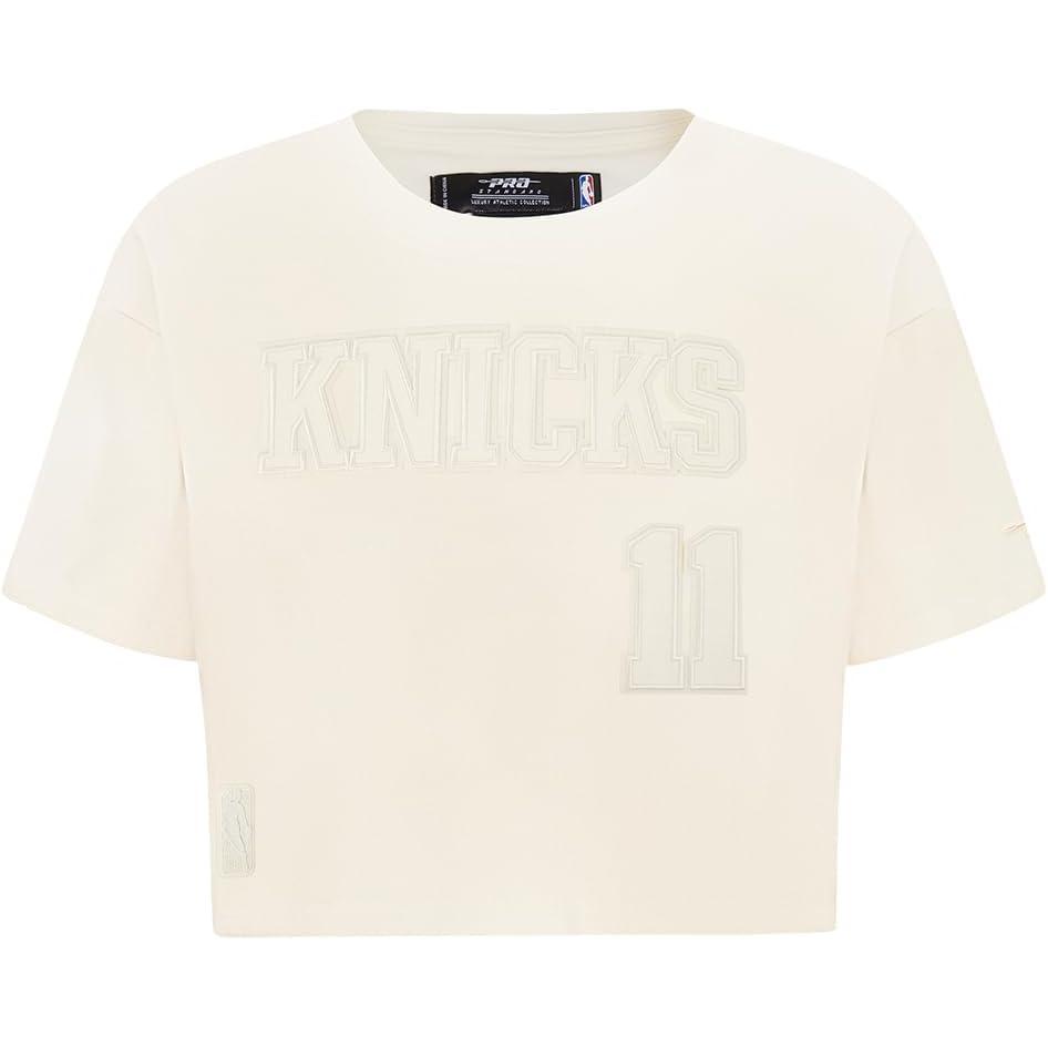 image:imagePro Standard NBA Womens Womens NBA New York Knicks Neutrals Player Cotton Short Sleeve Boxy TeeEggshell