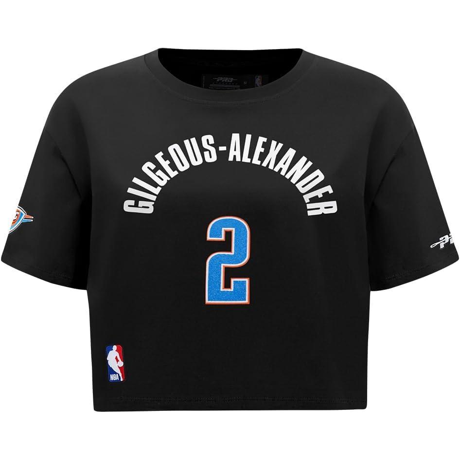 image:imagePro Standard NBA Womens Womens NBA Oklahoma City Thunder Classic Player Cotton Short Sleeve Boxy TeeBlack