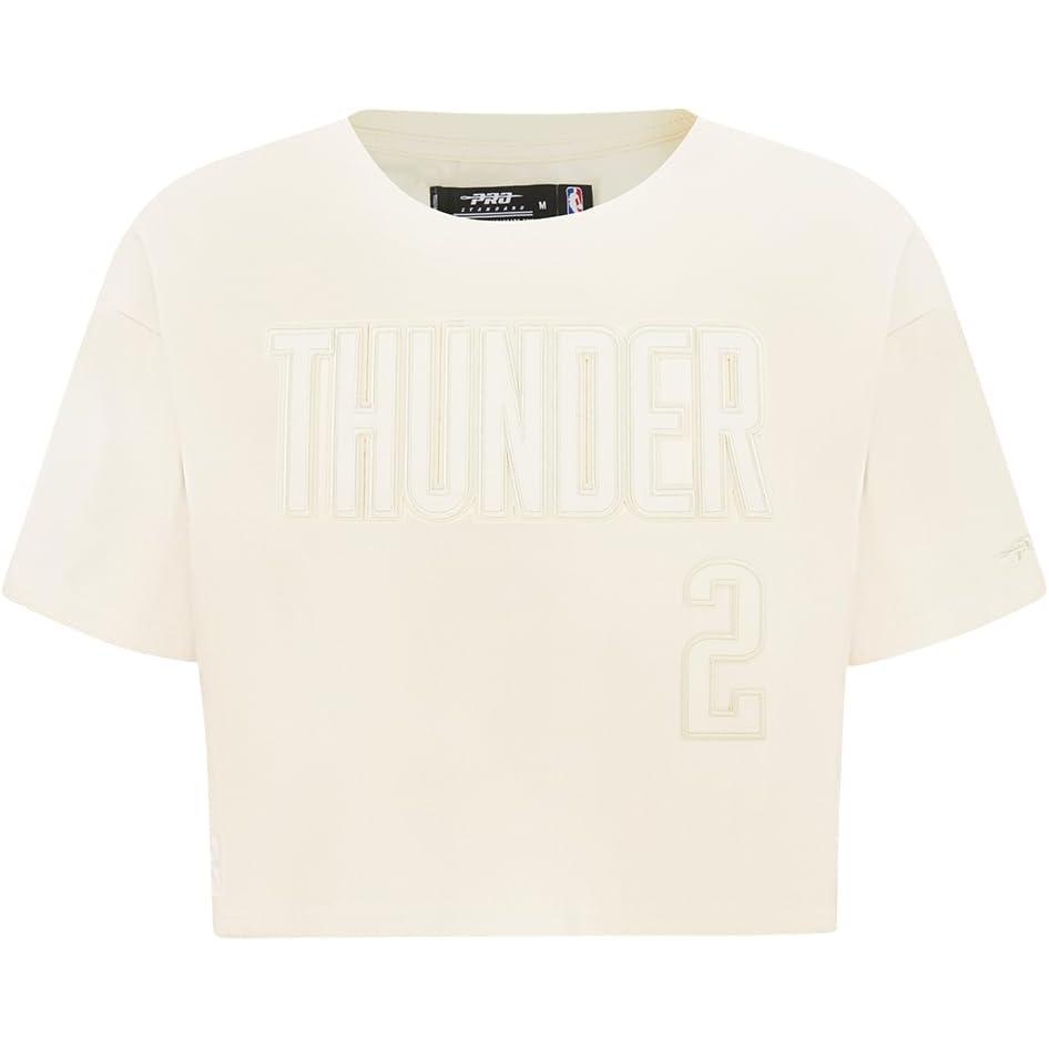 image:imagePro Standard NBA Womens Womens NBA Oklahoma City Thunder Neutrals Player Cotton Short Sleeve Boxy TeeEggshell