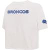 Denver Broncos Varsity Blues Women’s Boxy Linen Tee by Pro Standard(Linen)