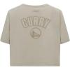 Pro Standard NBA Womens Womens NBA Golden State Warriors Neutrals Player Short Sleeve Boxy Tee(Taupe)