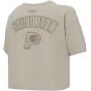 Pro Standard NBA Womens Womens NBA Indiana Pacers Neutrals Player Short Sleeve Boxy Tee(Taupe)