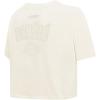 Pro Standard NBA Womens Womens NBA Los Angeles Lakers Neutrals Player Cotton Short Sleeve Boxy Tee(Eggshell)