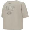 Pro Standard NBA Womens Womens NBA Los Angeles Lakers Neutrals Player Cotton Short Sleeve Boxy Tee(Taupe)