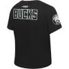 Pro Standard NBA Womens Womens NBA Milwaukee Bucks Classic Player Cotton Short Sleeve Slim Tee(Black)