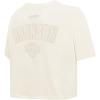 Pro Standard NBA Womens Womens NBA New York Knicks Neutrals Player Cotton Short Sleeve Boxy Tee(Eggshell)