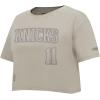 Pro Standard NBA Womens Womens NBA New York Knicks Neutrals Player Cotton Short Sleeve Boxy Tee(Taupe)
