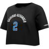 Pro Standard NBA Womens Womens NBA Oklahoma City Thunder Classic Player Cotton Short Sleeve Boxy Tee(Black)