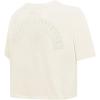 Pro Standard NBA Womens Womens NBA Oklahoma City Thunder Neutrals Player Cotton Short Sleeve Boxy Tee(Eggshell)