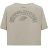 Pro Standard NBA Womens Womens NBA Oklahoma City Thunder Neutrals Player Cotton Short Sleeve Boxy Tee(Taupe)
