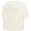 Pro Standard NBA Womens Womens NBA San Antonio Spurs Neutrals Player Short Sleeve Boxy Tee(Eggshell)