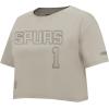 Pro Standard NBA Womens Womens NBA San Antonio Spurs Neutrals Player Short Sleeve Boxy Tee(Taupe)