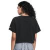 Pro Standard Women’s College Classic Icon Cotton Short Sleeve Boxy Tee(Black)