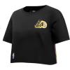 Pro Standard Womens NBA Los Angeles Lakers Mash Up Short Sleeve Boxy Tee Black 2XL