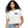 Denver Broncos Varsity Blues Women’s Boxy Linen Tee by Pro Standard(Linen)