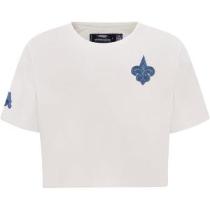 Saints Blues Women’s Boxy Tee (Linen) by Pro Standard(Linen)