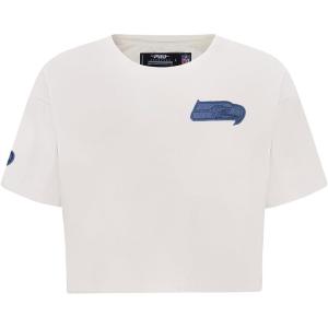 Seahawks Women’s Linen Blue Boxy Tee (Varsity Blues)(Linen)