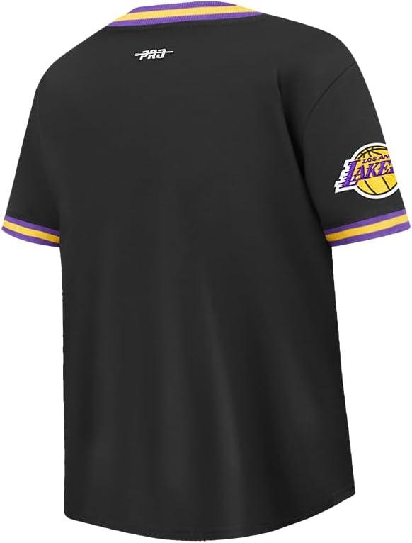 image:imagePro Standard NBA Boys Big Boys NBA Retro Classics Cotton Taping TeeBlackPurple