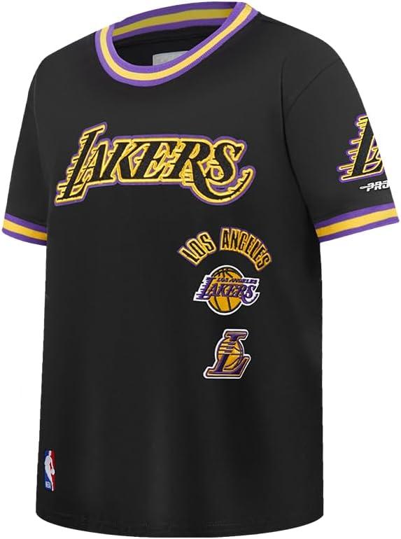 image:imagePro Standard NBA Boys Big Boys NBA Retro Classics Cotton Taping TeeBlackPurple